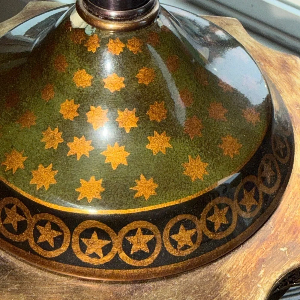 Vintage Frederick Cooper Brass & Marble Urn Table Lamp with Original Shade